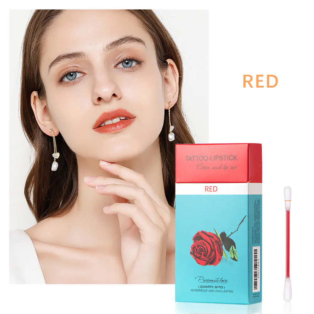 20 Pcs Set Waterproof Portable Rose Lipsticks with Case