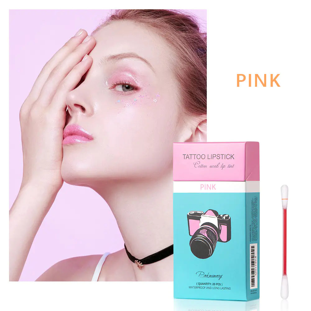 20 Pcs Set Waterproof Portable Rose Lipsticks with Case