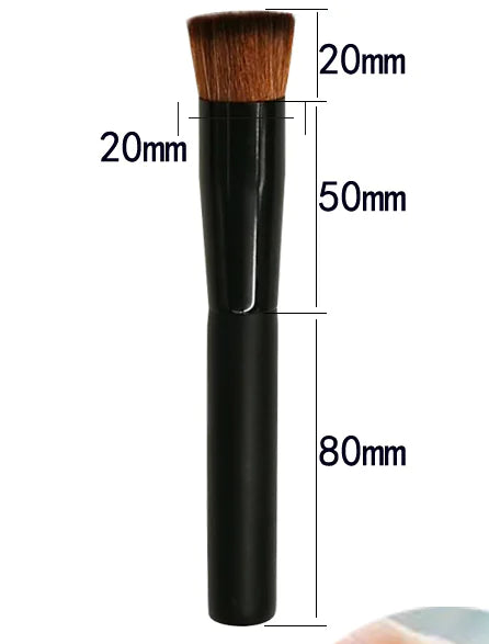 Professional ash wood contour foundation brush. Soft bristles for flawless blending. Eco-friendly wooden handle, perfect for contouring and foundation.

