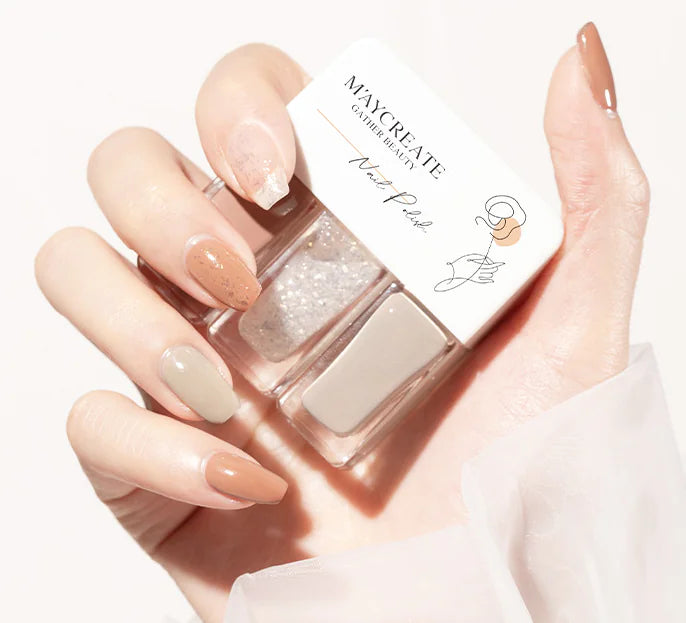 3-Piece Fast-Drying Peelable Nail Polish Set (20 Colors)