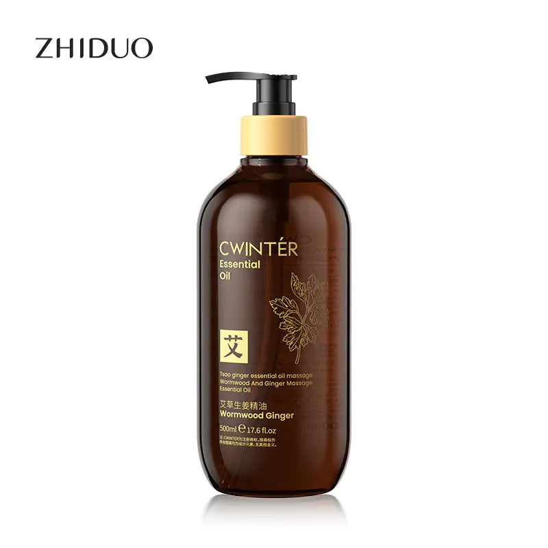 Pure ginger essential oil 500ml for body care and moisture. Natural warming properties. Perfect for massage, aromatherapy, and skincare routines.

