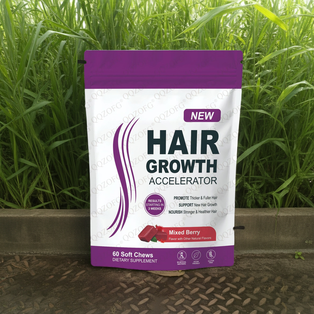Accelerate your hair growth naturally with our premium Hair Growth Accelerator supplement. 60 tablets packed with essential nutrients for stronger, healthier, longer hair.