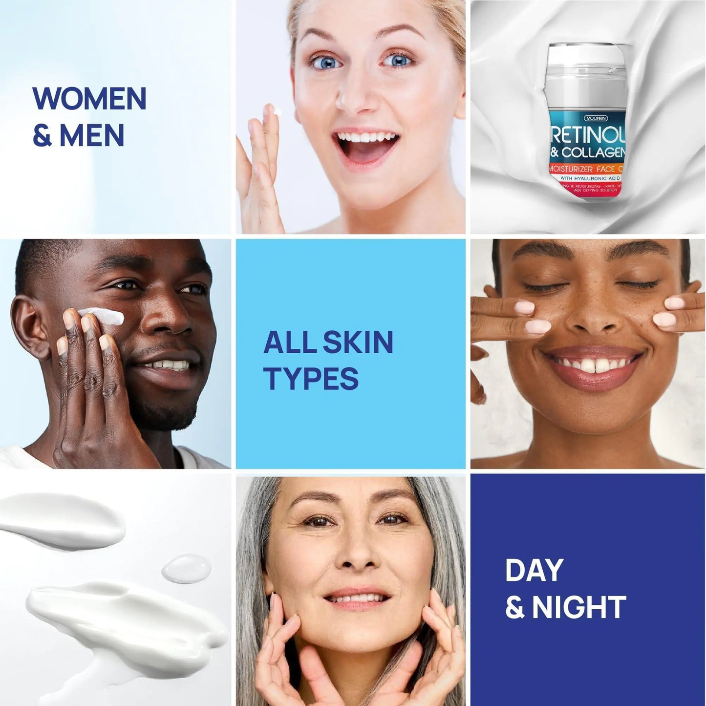 Cream for Face Collagen and Retinol Moisturizer with Hyaluronic Acid