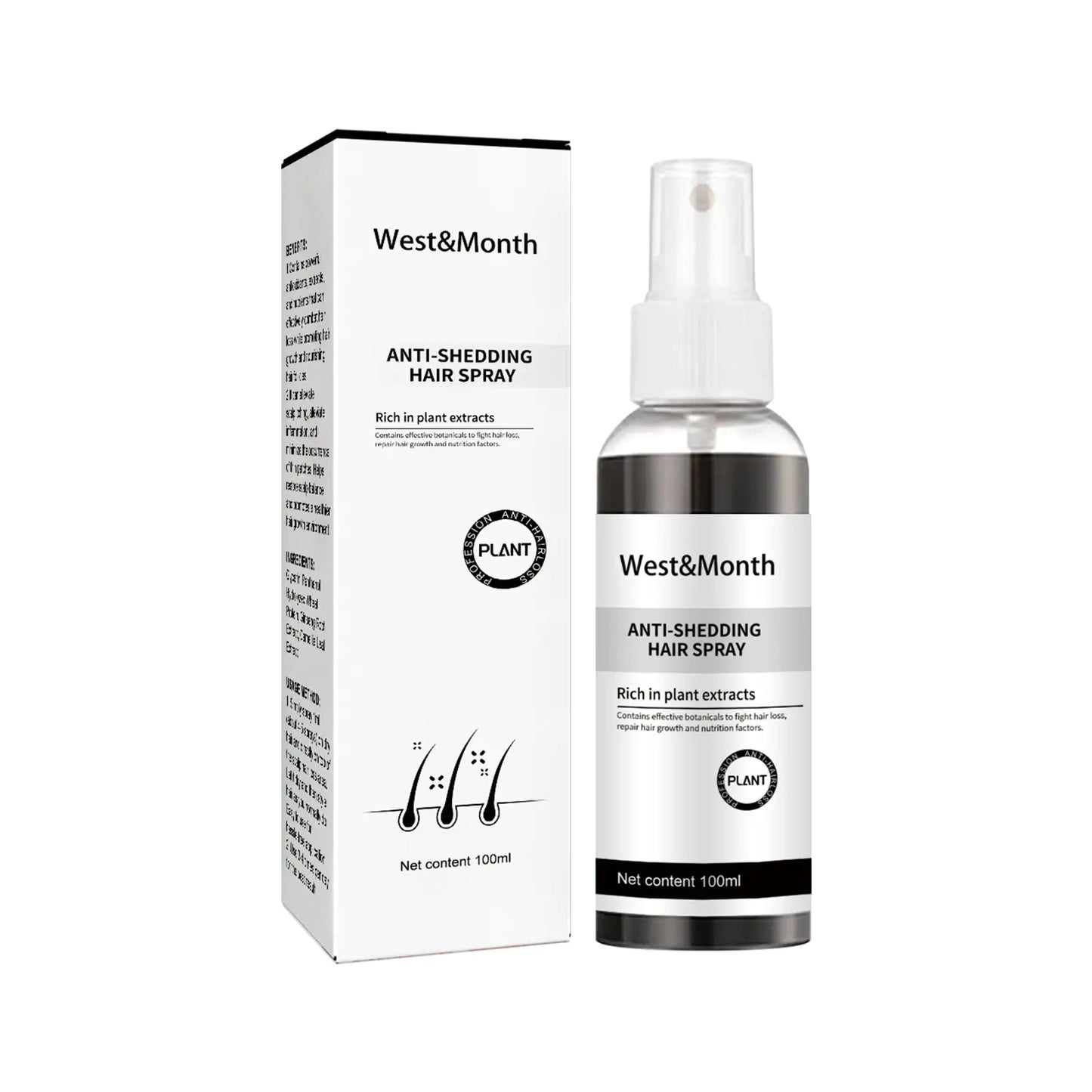 West & Month Hair Growth Spray for Nourishing Roots