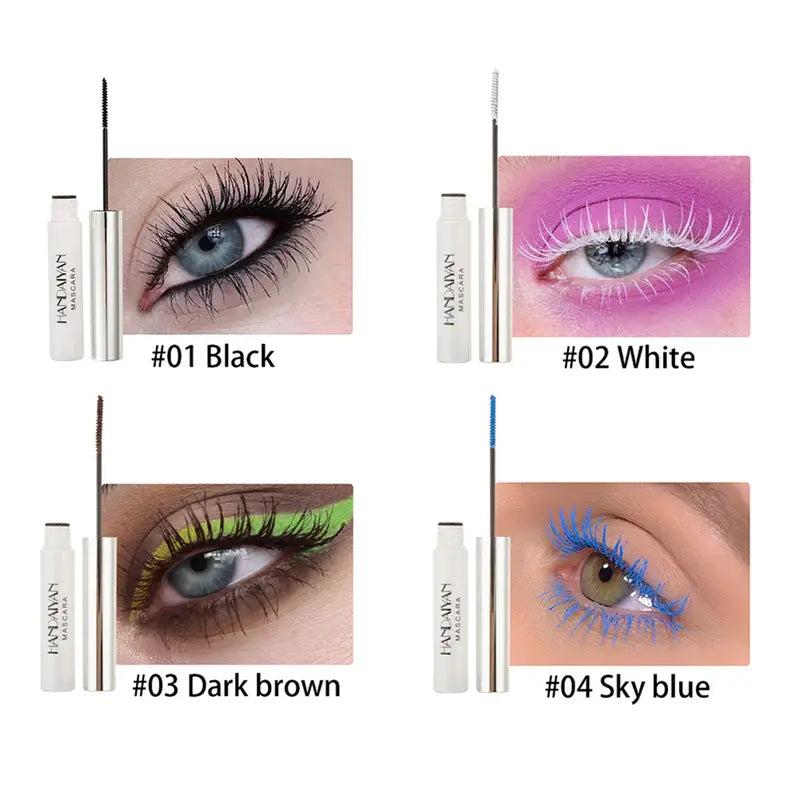 Color Mascara - Thick, Long, Waterproof, 12 Colors