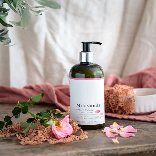Gentle rose liquid soap 400ml. Natural hand wash with delicate rose fragrance. Moisturizing formula for soft, clean hands. Perfect for daily use.


