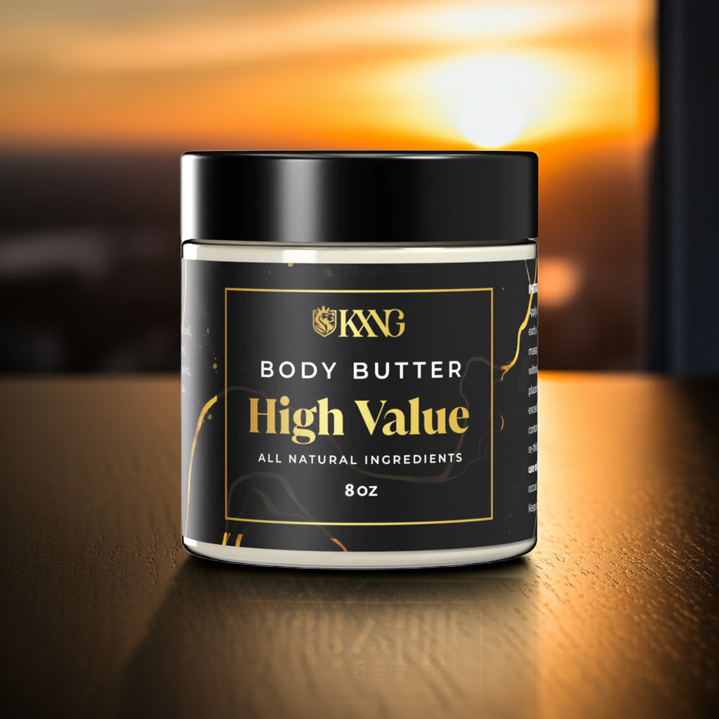Nourish dry skin with our organic men's body butter. Enriched with raw shea butter, cocoa butter, mango, and coconut oil. Deep moisturizing for all skin types.