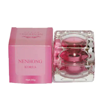 Gentle pink body cream for intimate area care. Natural ingredients, pH-balanced formula. Moisturizes and soothes sensitive skin with care.

