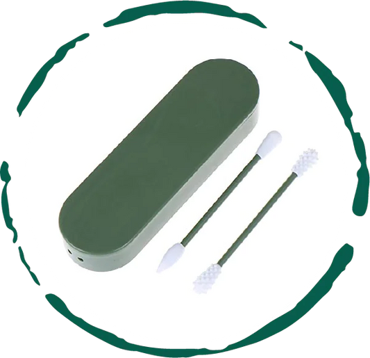 Eco-friendly reusable silicone cotton swabs. Multipurpose for ear cleaning, makeup touch-ups. Easy to clean, soft, flexible. Reduce waste, save money.

