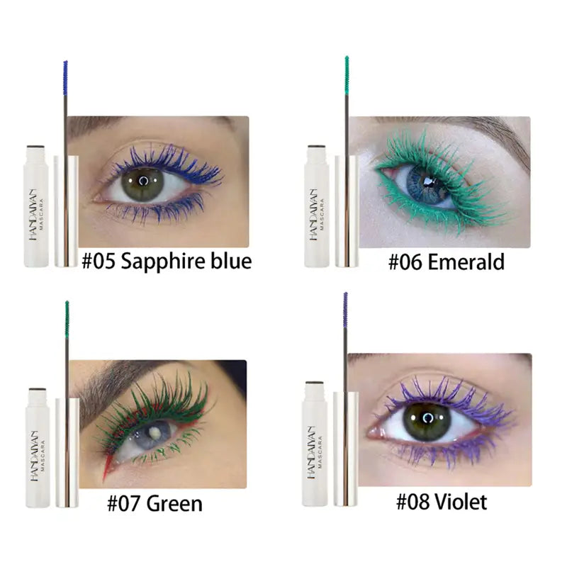 Color Mascara - Thick, Long, Waterproof, 12 Colors