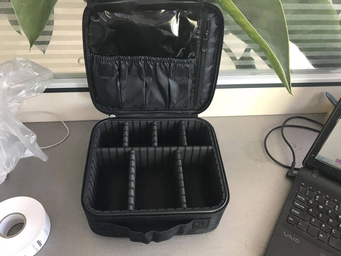 Stylish makeup bag and storage organizer perfect for travel or daily use. Keep your beauty essentials organized in this versatile handbag organizer.

