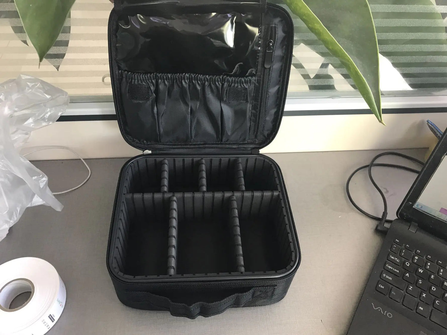 Stylish makeup bag and storage organizer perfect for travel or daily use. Keep your beauty essentials organized in this versatile handbag organizer.

