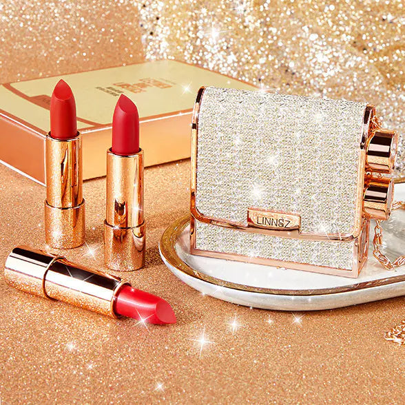 Bright starry sky small leather bags for lipsticks. 3-pack organizer set. Stylish, compact, perfect for purse or travel. Keep lipsticks organized.

