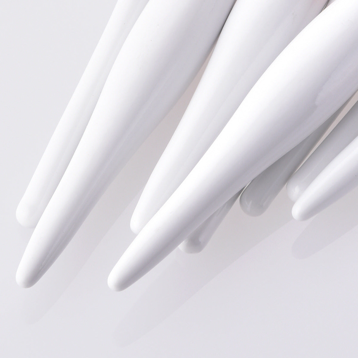 Makeup Brush Set with Black Handle and Silver Tubes