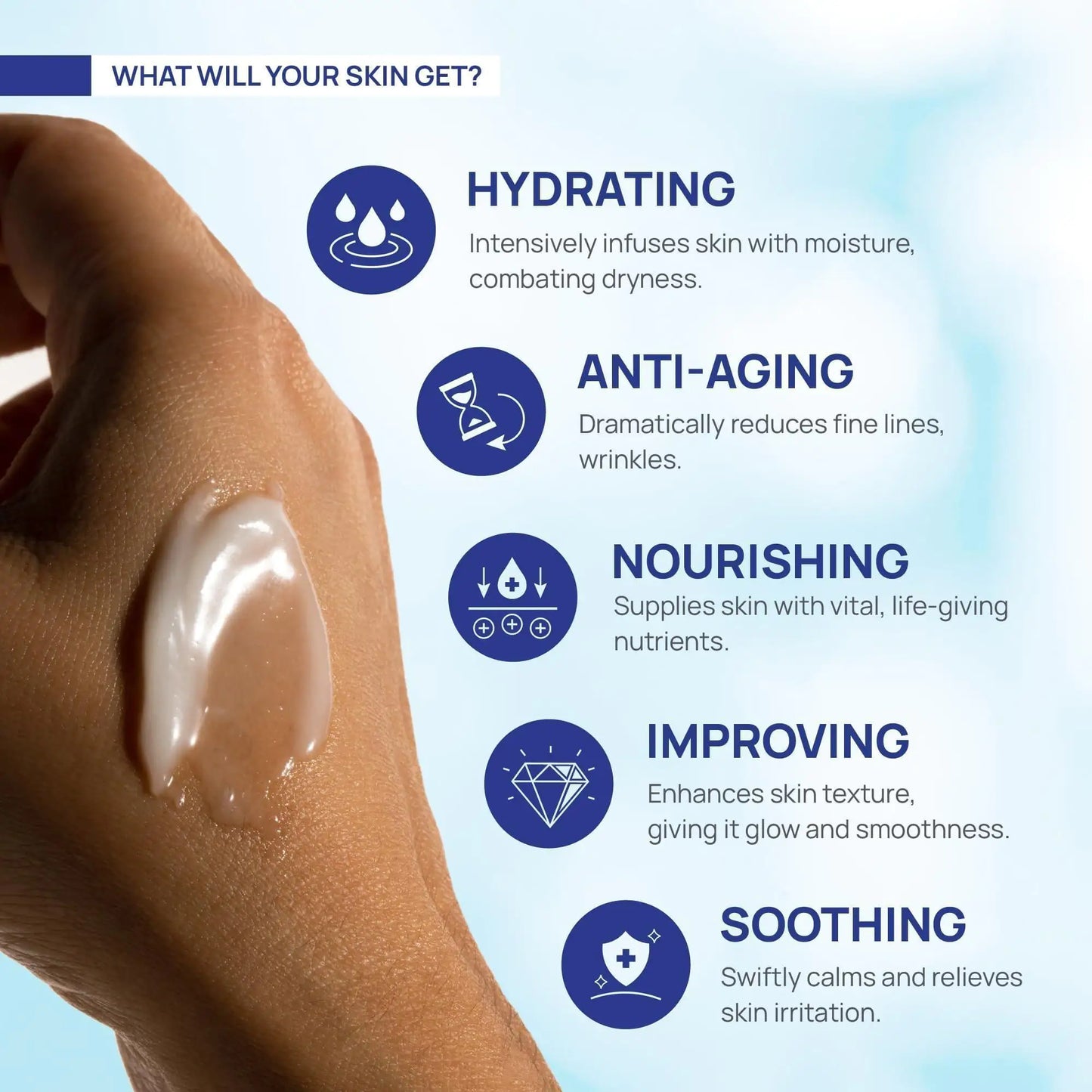 Cream for Face Collagen and Retinol Moisturizer with Hyaluronic Acid