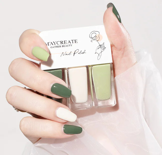 3-Piece Fast-Drying Peelable Nail Polish Set (20 Colors)