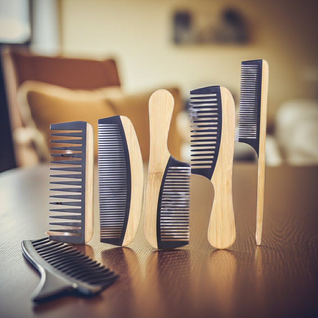 Bamboo Hair Comb - Anti-Static Wooden Design